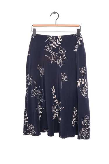 Y2K Silk Floral Midi Skirt