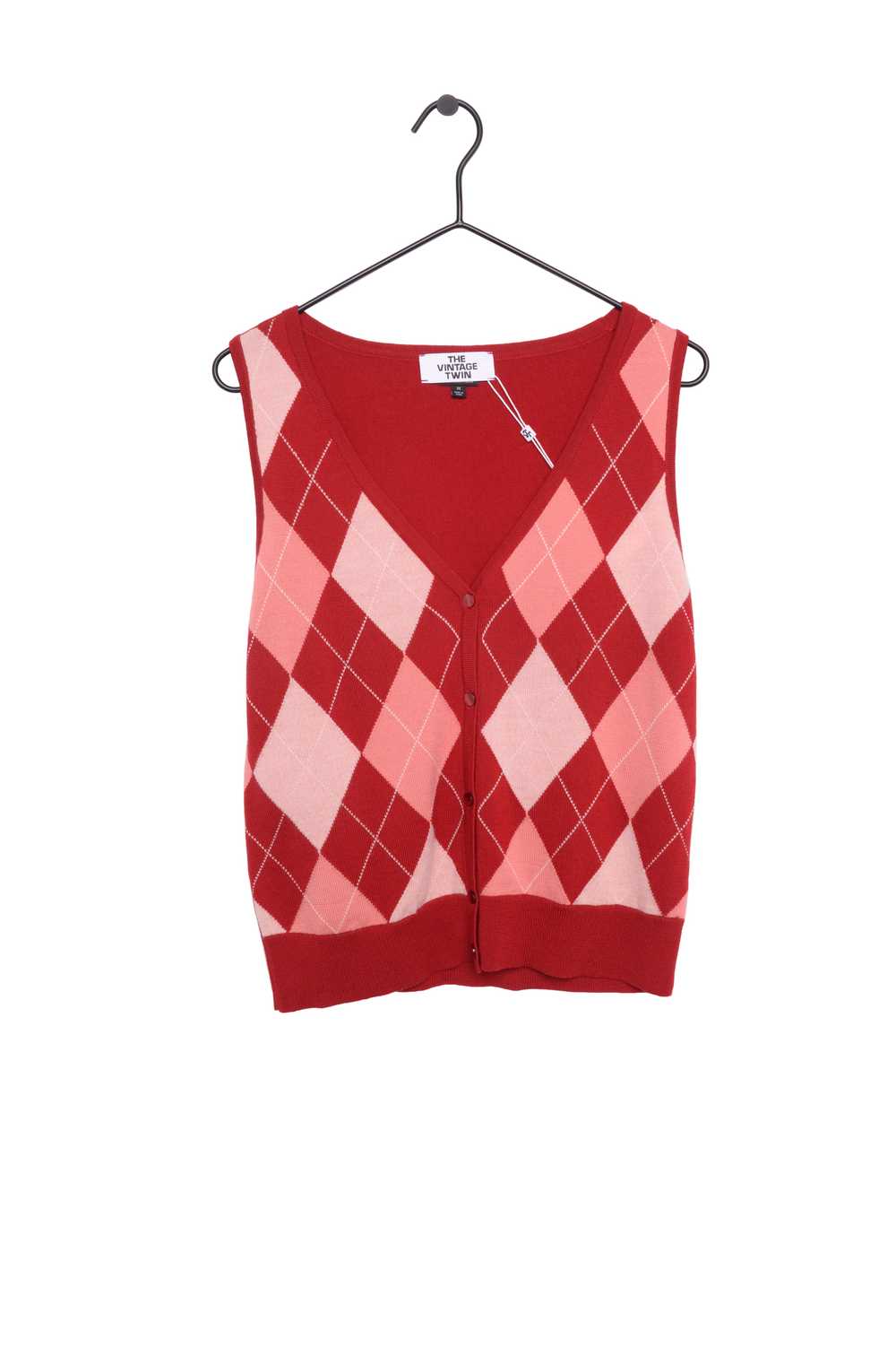 Argyle Wool Sweater Vest - image 1