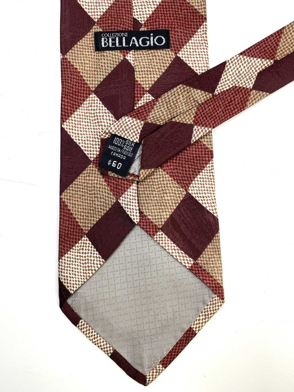 90s Deadstock Silk Necktie, Men's Vintage Brown C… - image 3