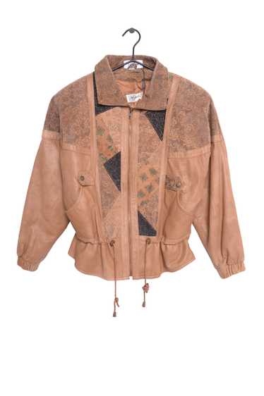 1980s Patchwork Leather Jacket - image 1
