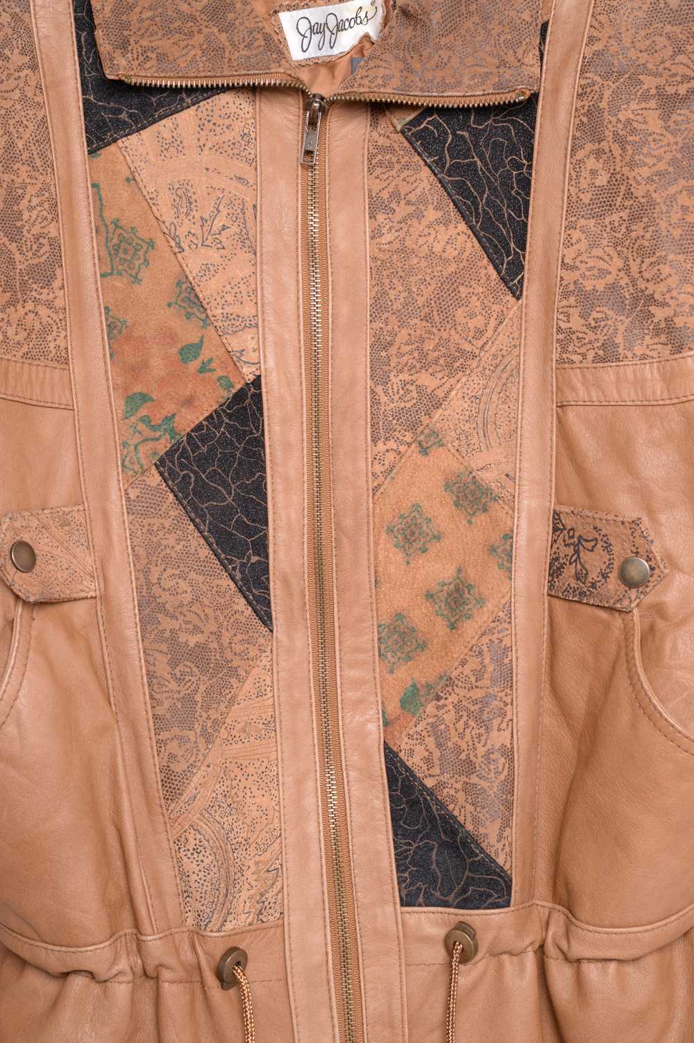 1980s Patchwork Leather Jacket - image 3