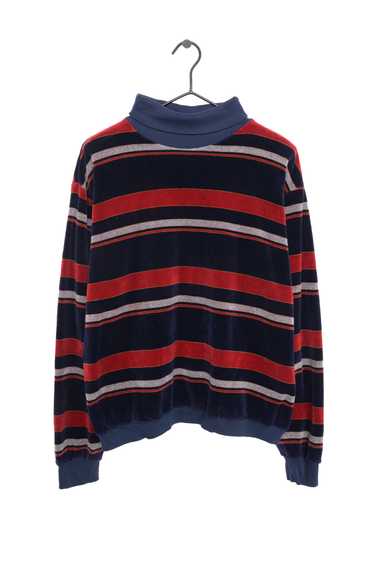 Striped Velour Sweatshirt - image 1