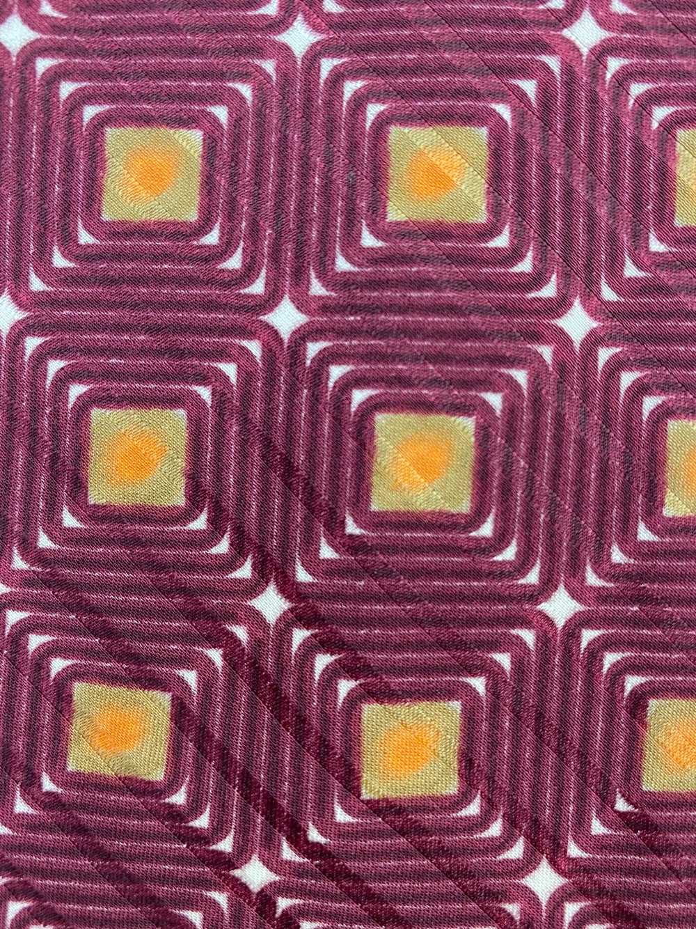 90s Deadstock Silk Necktie, Men's Vintage Burgund… - image 2