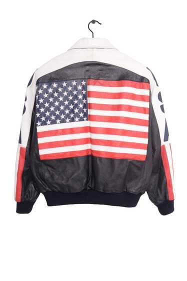 USA Flag Leather Jacket - Gem