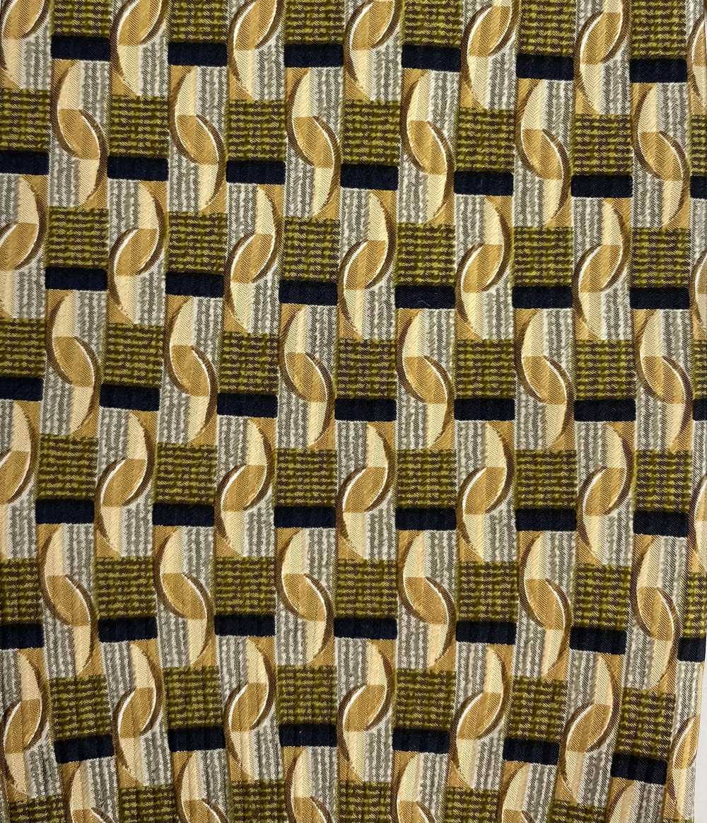 90s Deadstock Silk Necktie, Men's Vintage Gold-Gr… - image 2