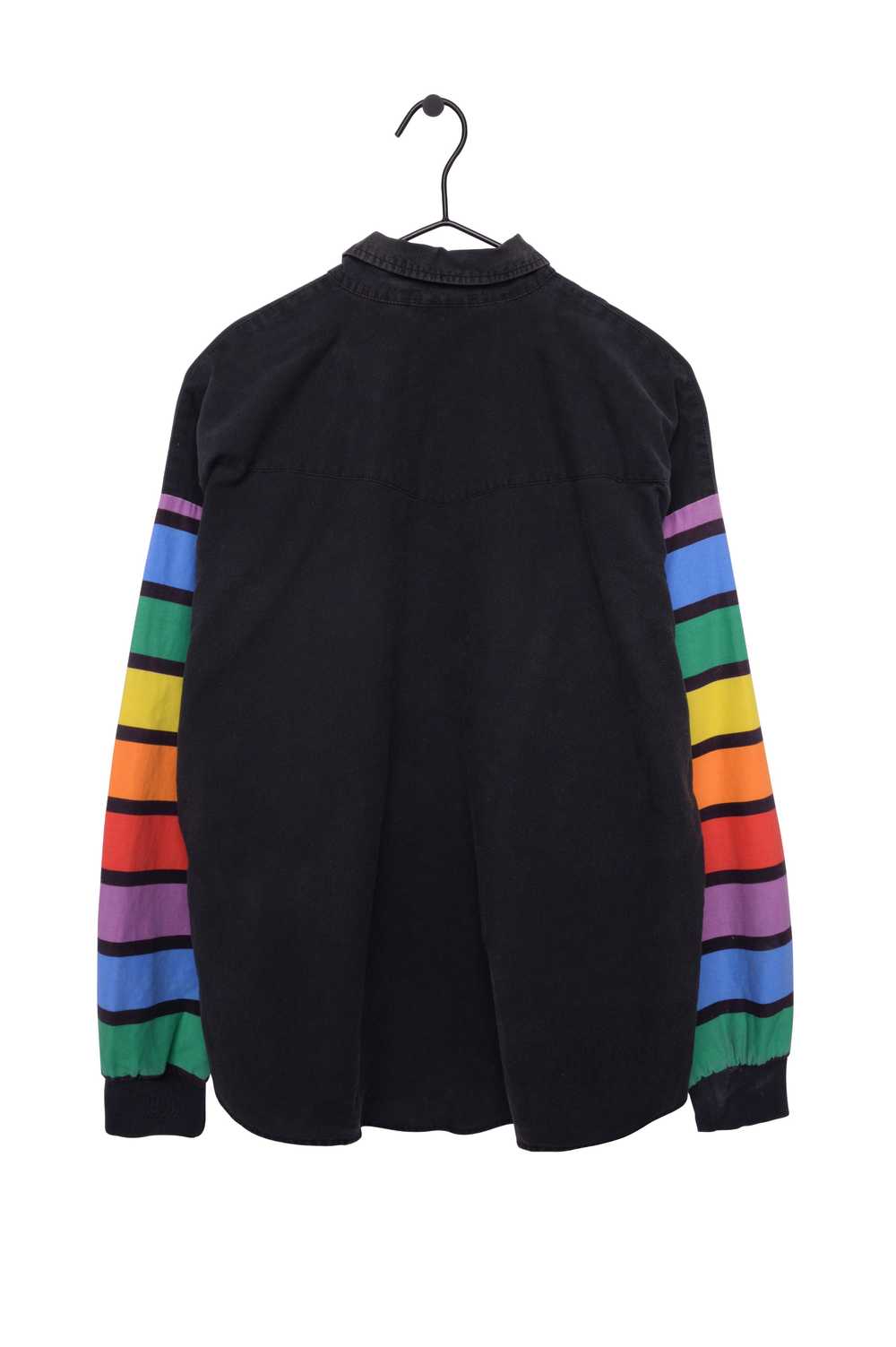 1990s Rainbow Striped Shirt - image 2