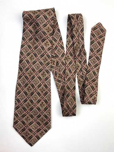 90s Deadstock Silk Necktie, Men's Vintage Green/ … - image 1