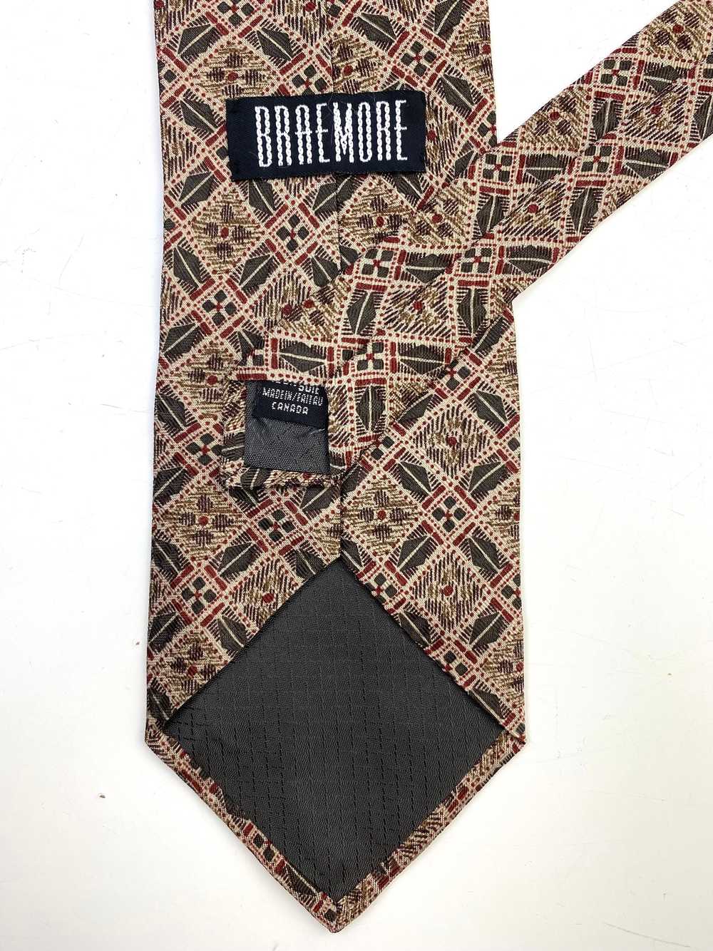 90s Deadstock Silk Necktie, Men's Vintage Green/ … - image 3