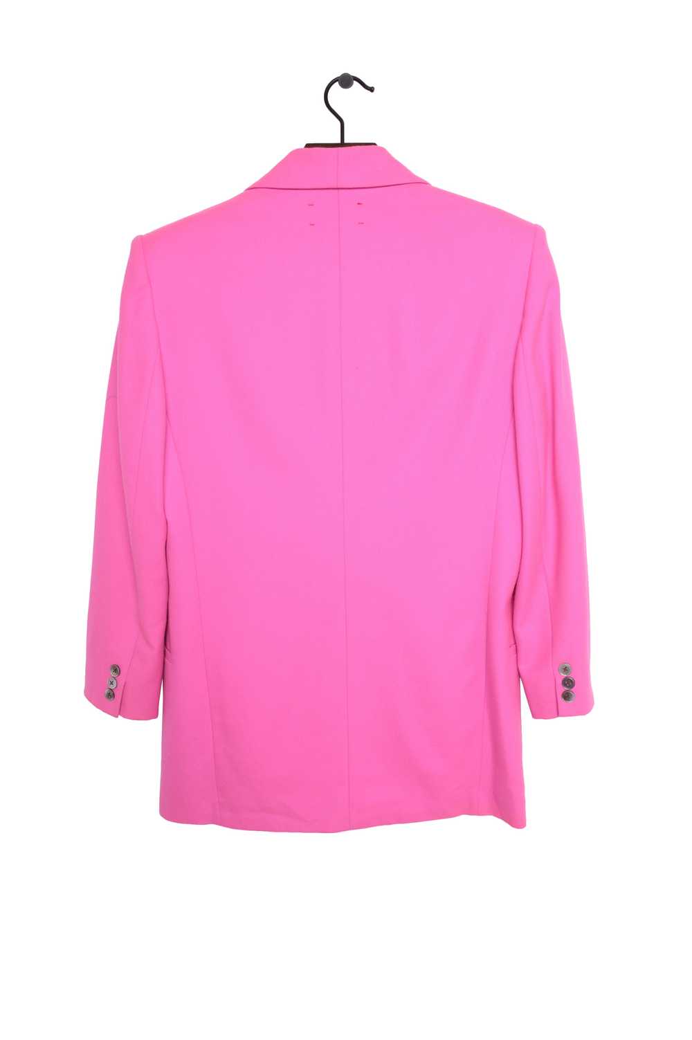 Hot Pink Flourish Wool Blazer - image 3