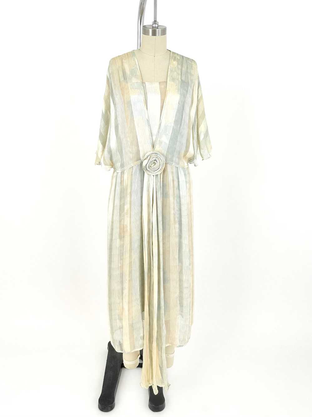 70s Incinoo Silk Printed Dress Set - image 1