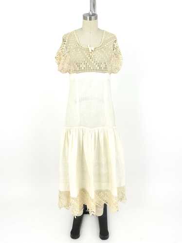 Antique Cotton Crochet Dress