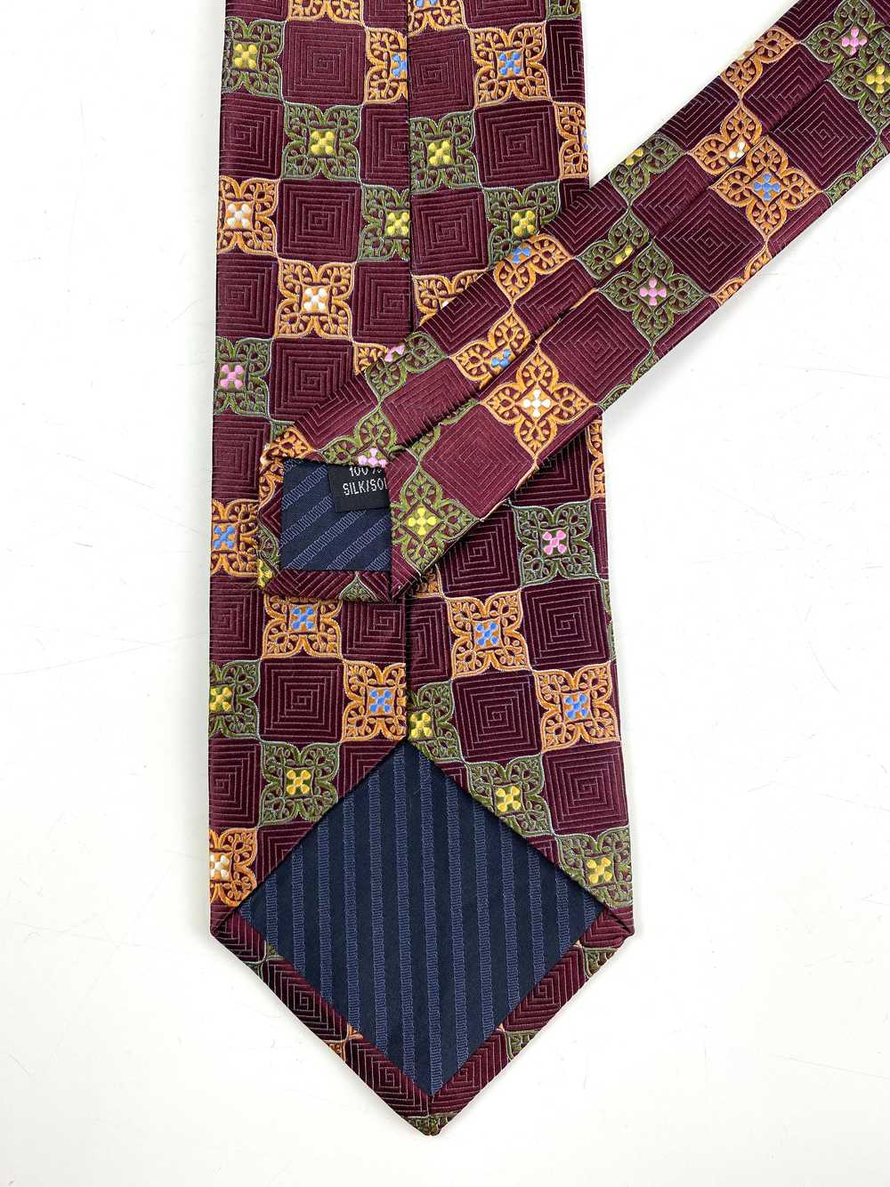 90s Deadstock Silk Necktie, Men's Vintage Orange/… - image 3