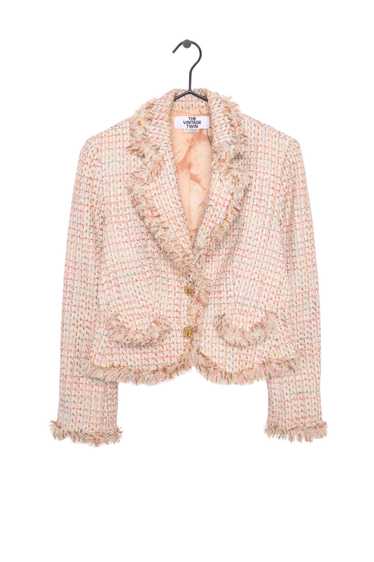 Tweed Textured Silk Blazer