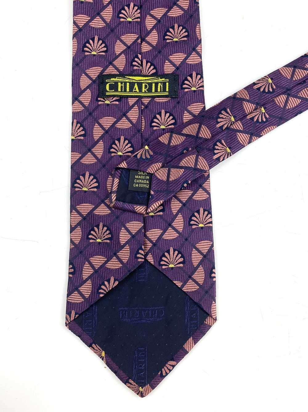 90s Deadstock Silk Necktie, Men's Vintage Purple … - image 3