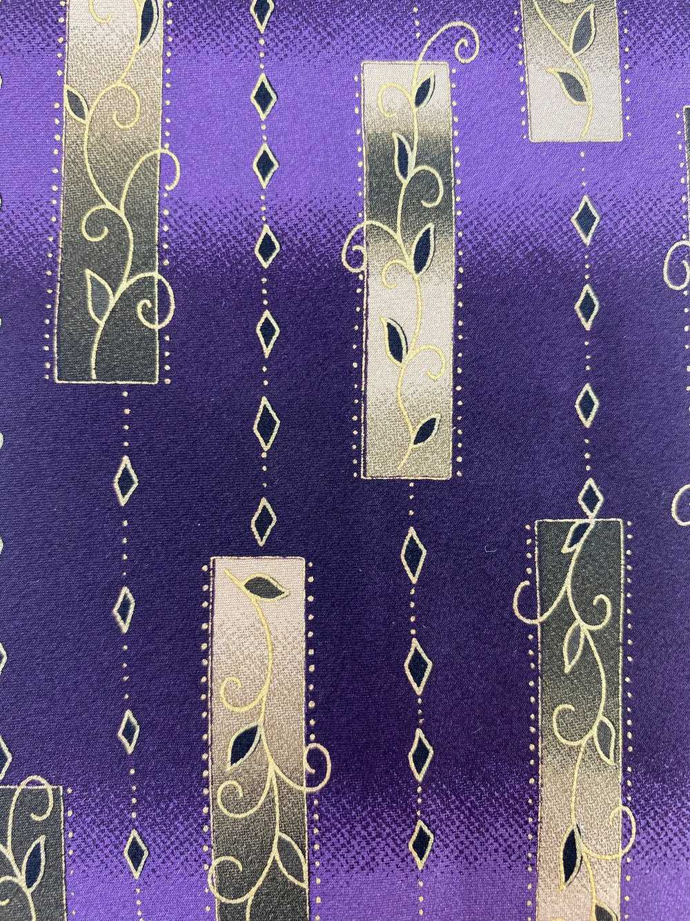 90s Deadstock Silk Necktie, Men's Vintage Purple/… - image 2