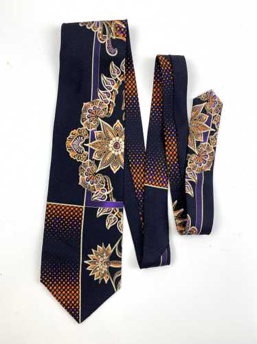 90s Deadstock Silk Necktie, Men's Vintage Purple/… - image 1