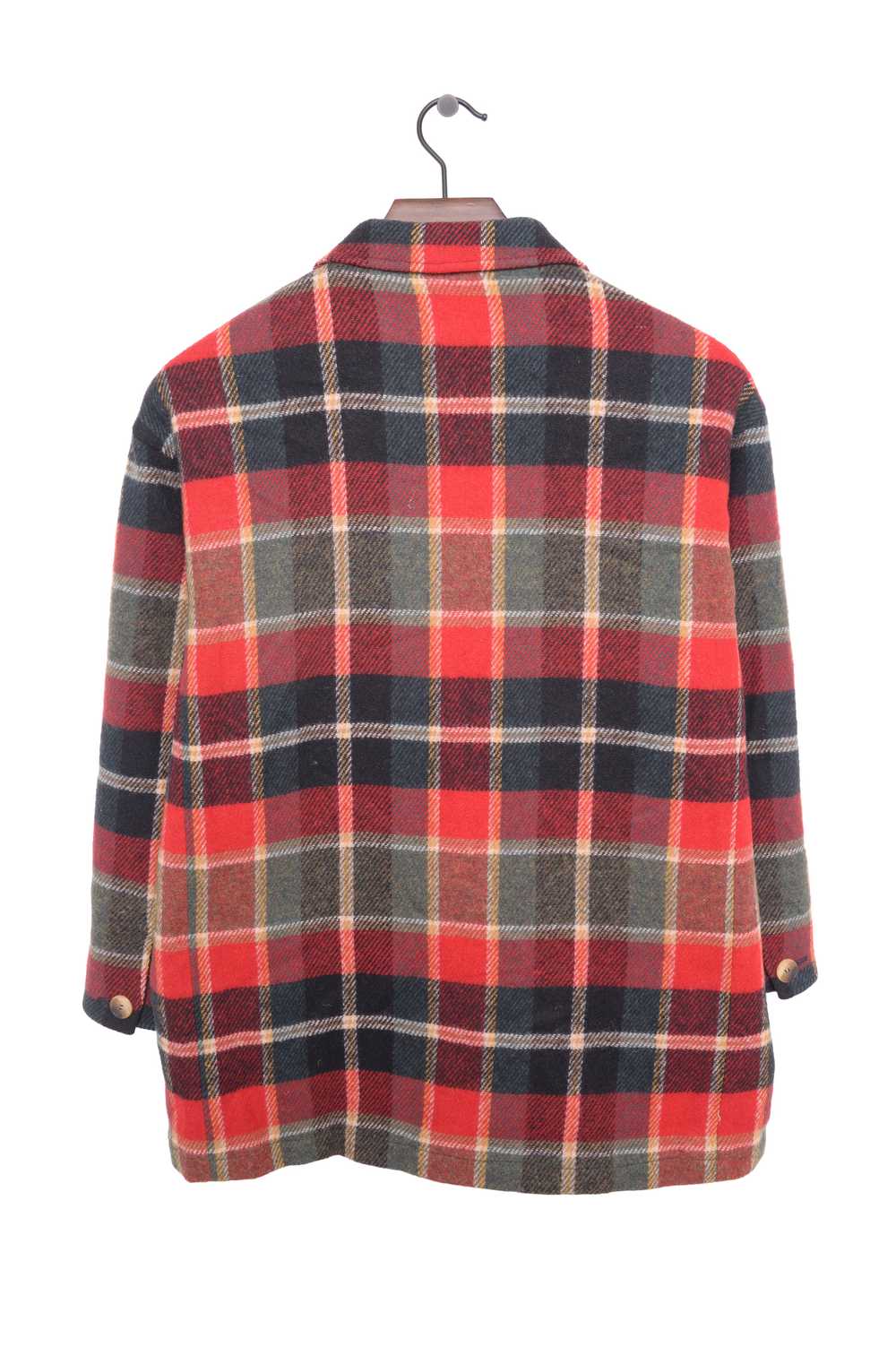 1990s Plaid Wool Coat - image 2