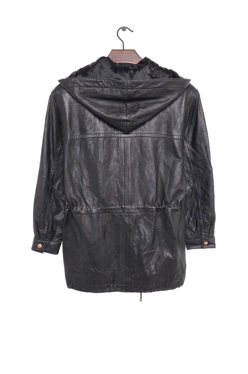1990s Leather Duffle Coat - image 2