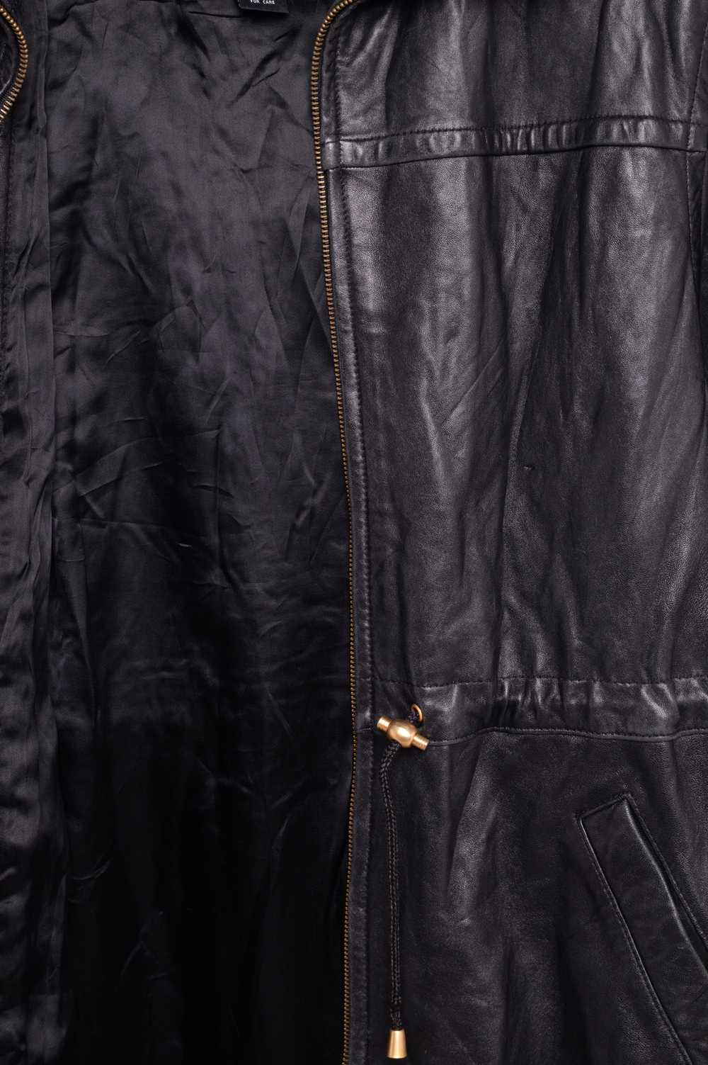 1990s Leather Duffle Coat - image 3