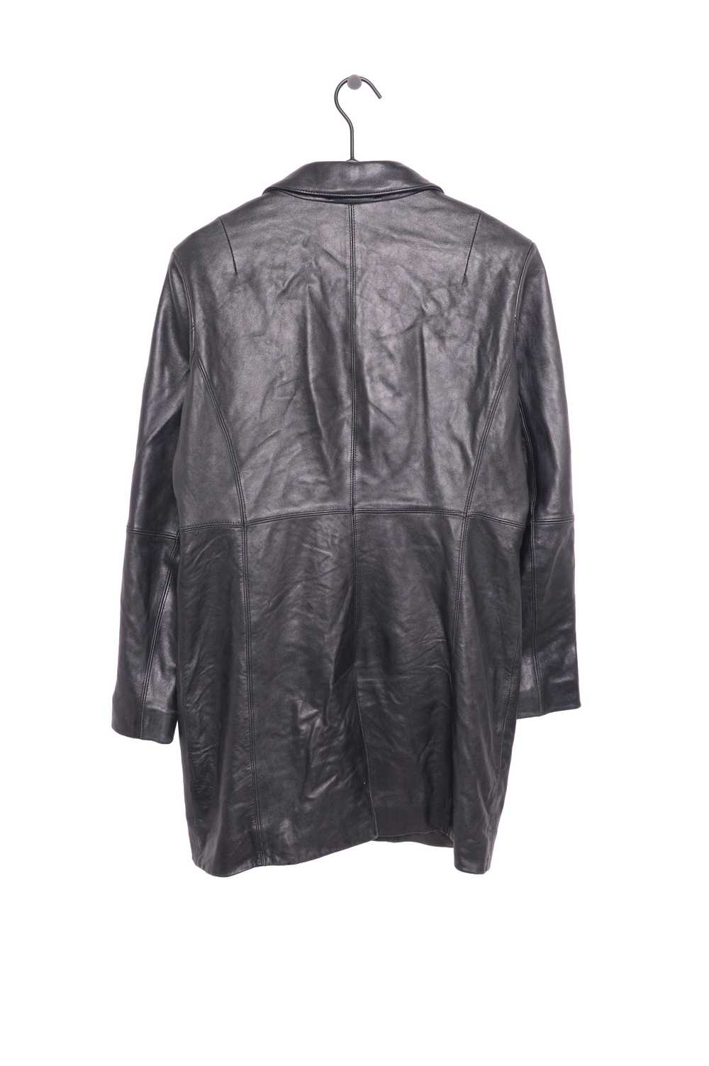 1990s Soft Long Leather Jacket - image 2