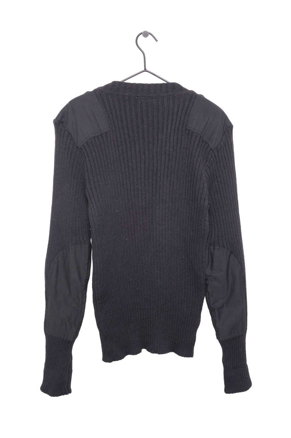 Ribbed Wool Shoulder Pad Sweater - image 2