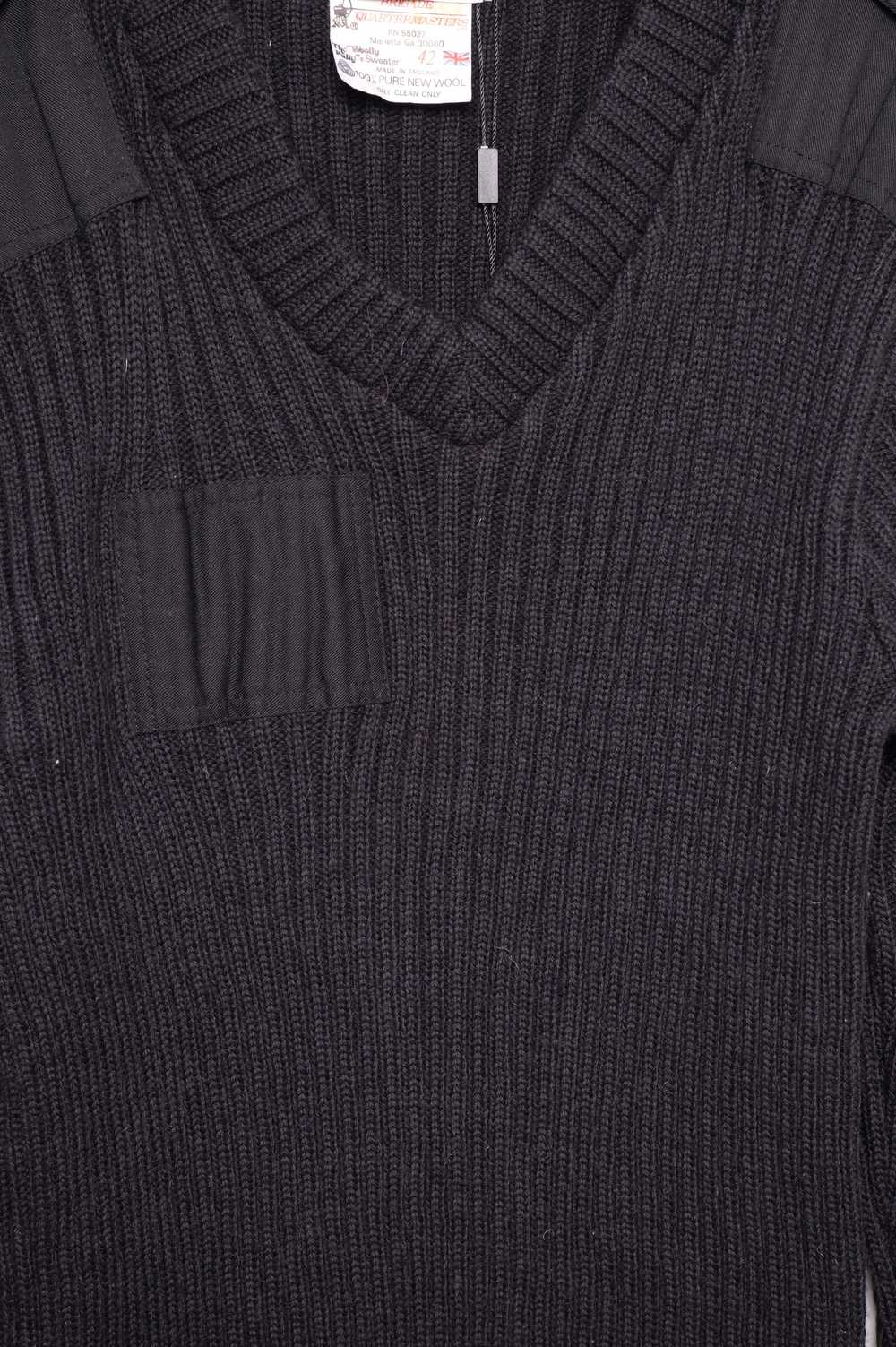 Ribbed Wool Shoulder Pad Sweater - image 3