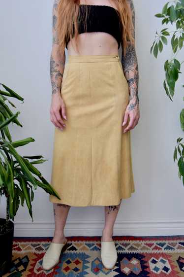 Tawny Suede 70s Skirt - image 1