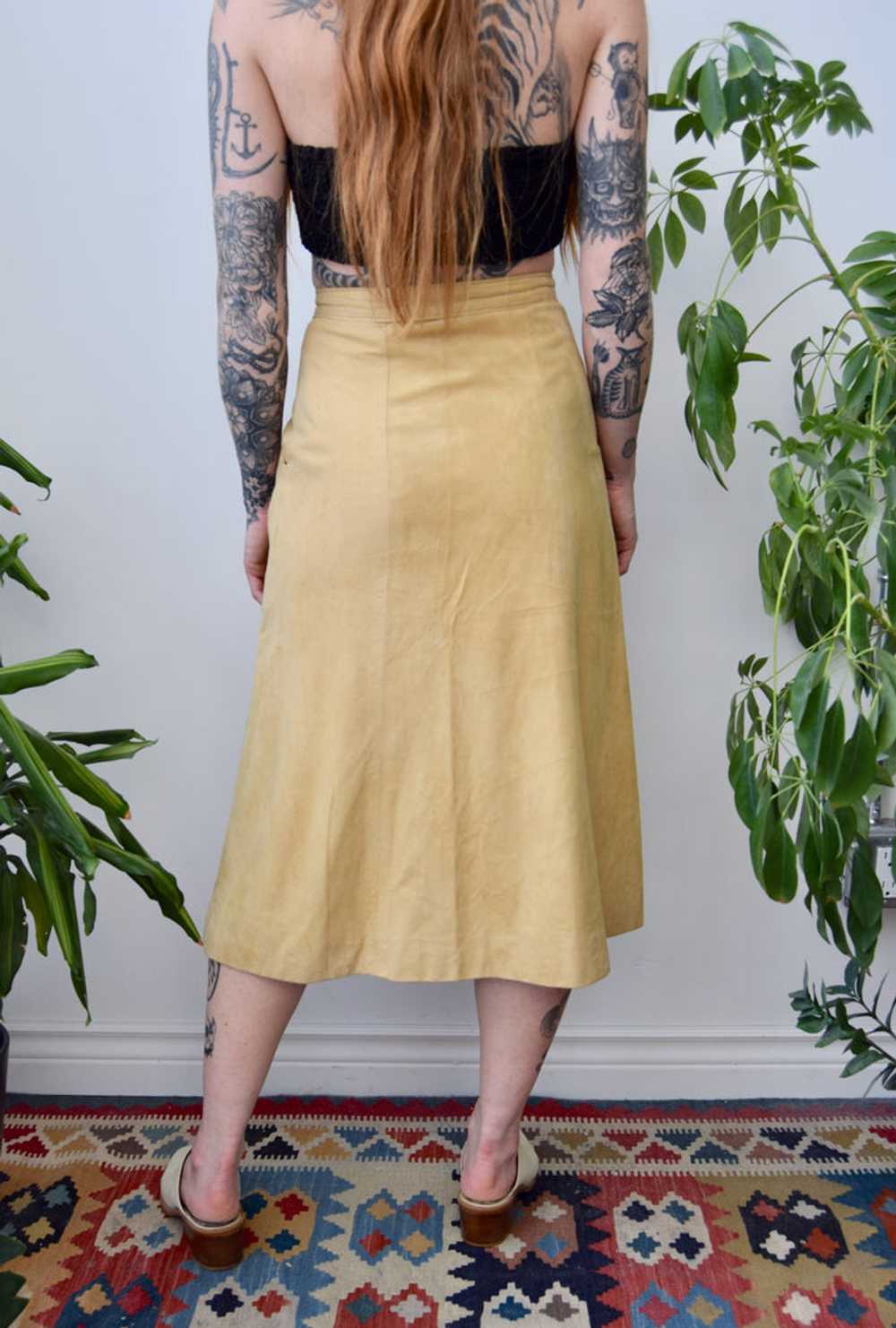 Tawny Suede 70s Skirt - image 2