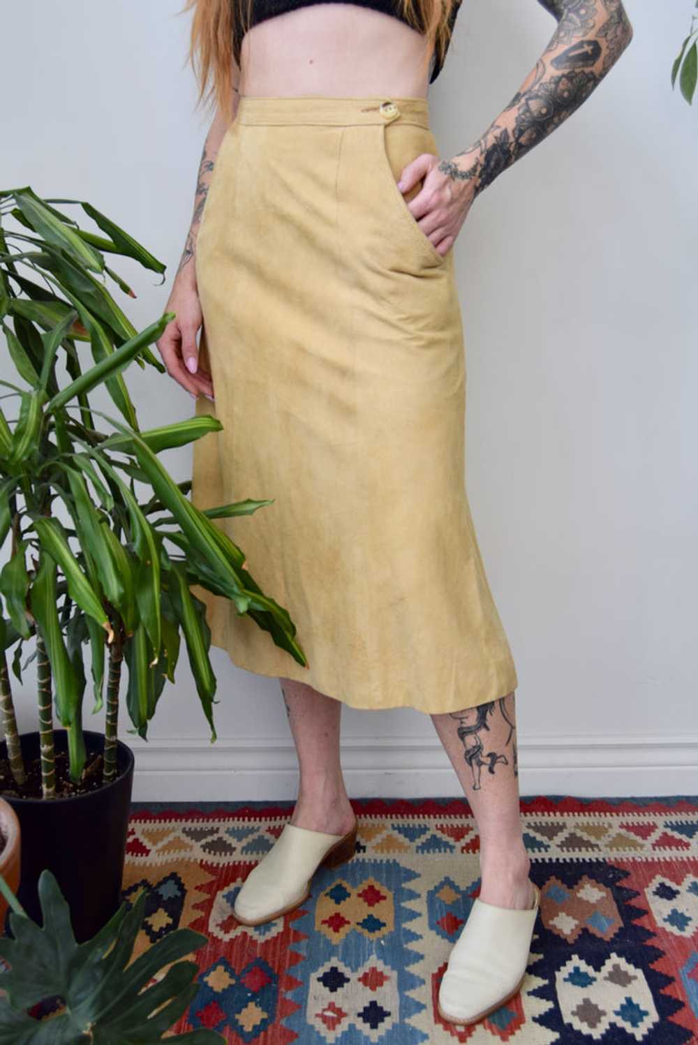 Tawny Suede 70s Skirt - image 3
