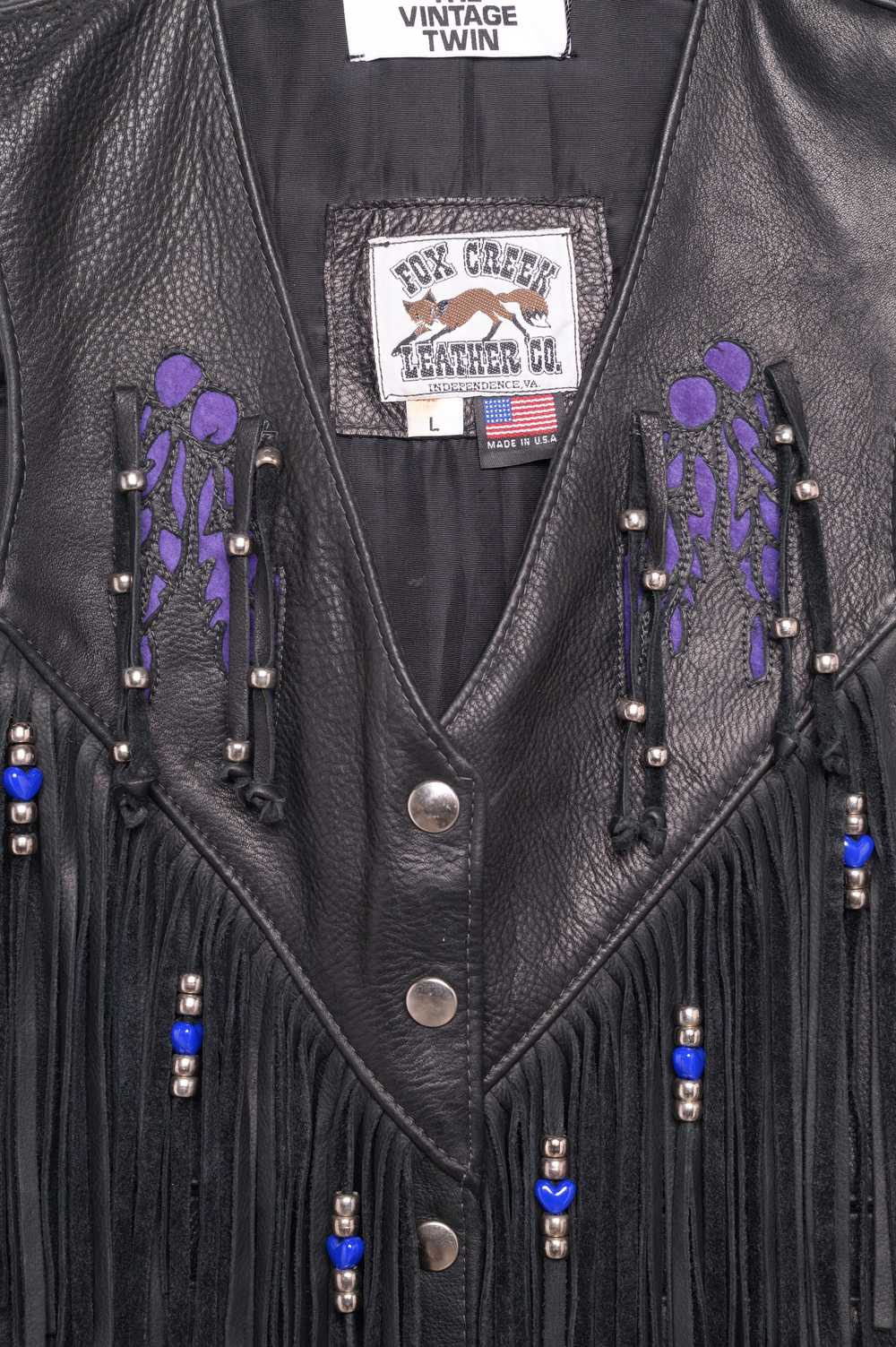 Fringe Leather Vest USA - image 3