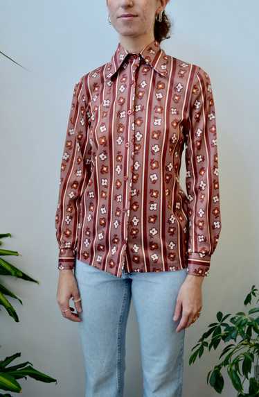 Sixties Polyester Button Up