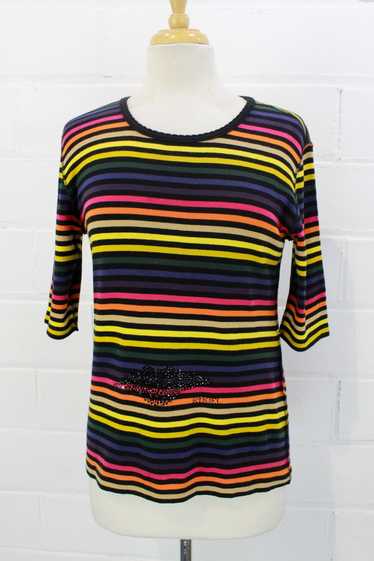 90s rainbow striped tshirt - Gem