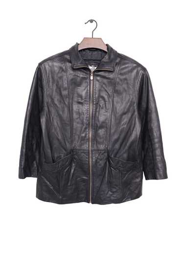 Zip-Up Leather Jacket