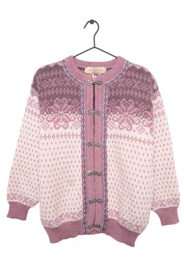 Nordic Floral Wool Cardigan