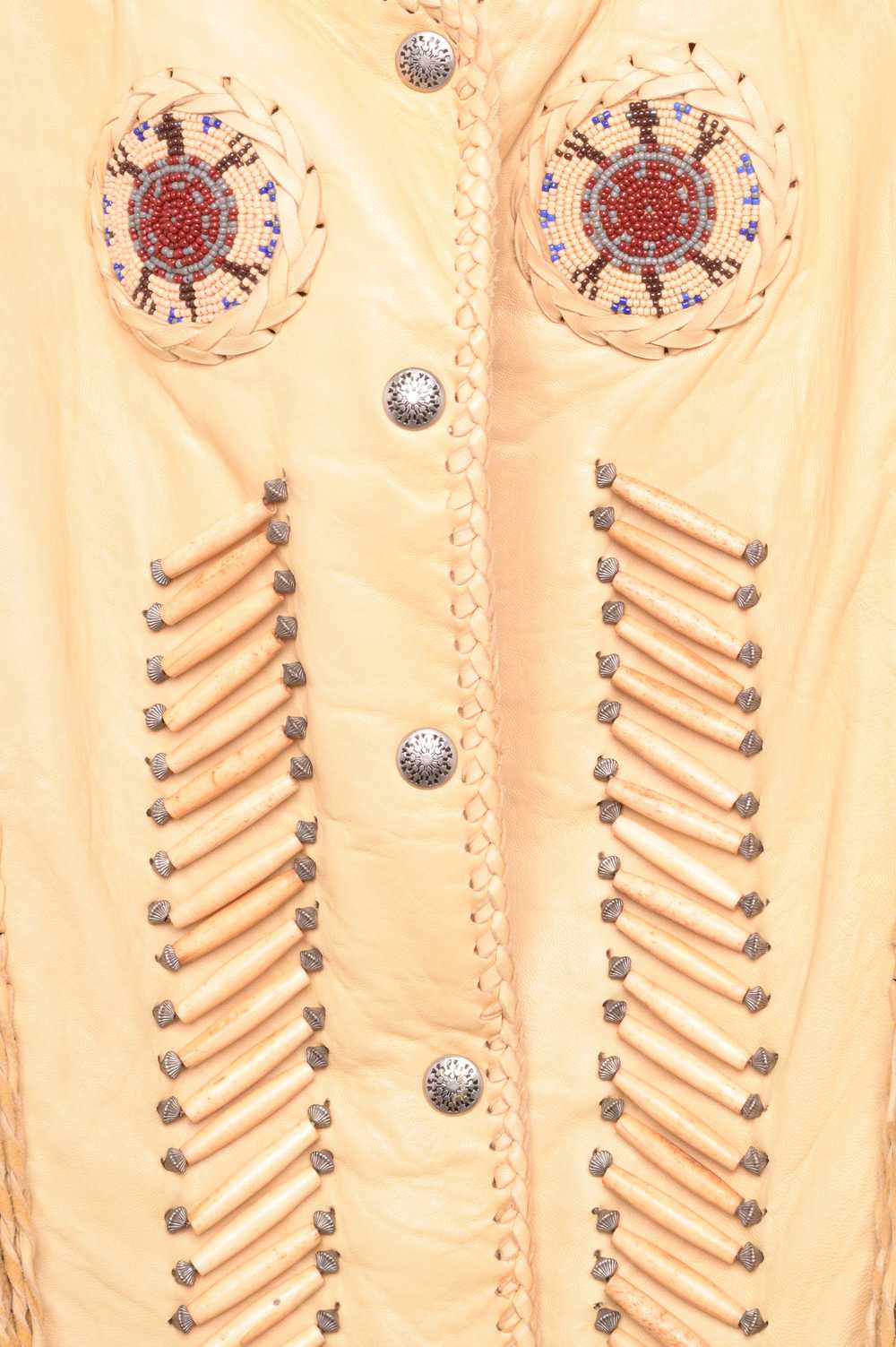 Beaded Fringe Leather Jacket - image 3