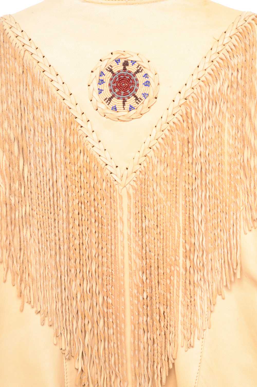 Beaded Fringe Leather Jacket - image 4