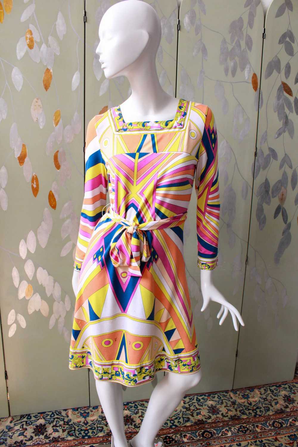 Emilio Pucci Patterned Silk Jersey Dress, Medium - image 1