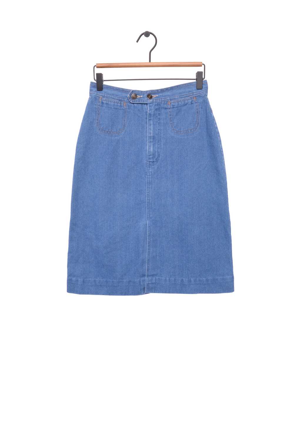 Denim Midi Skirt - image 1