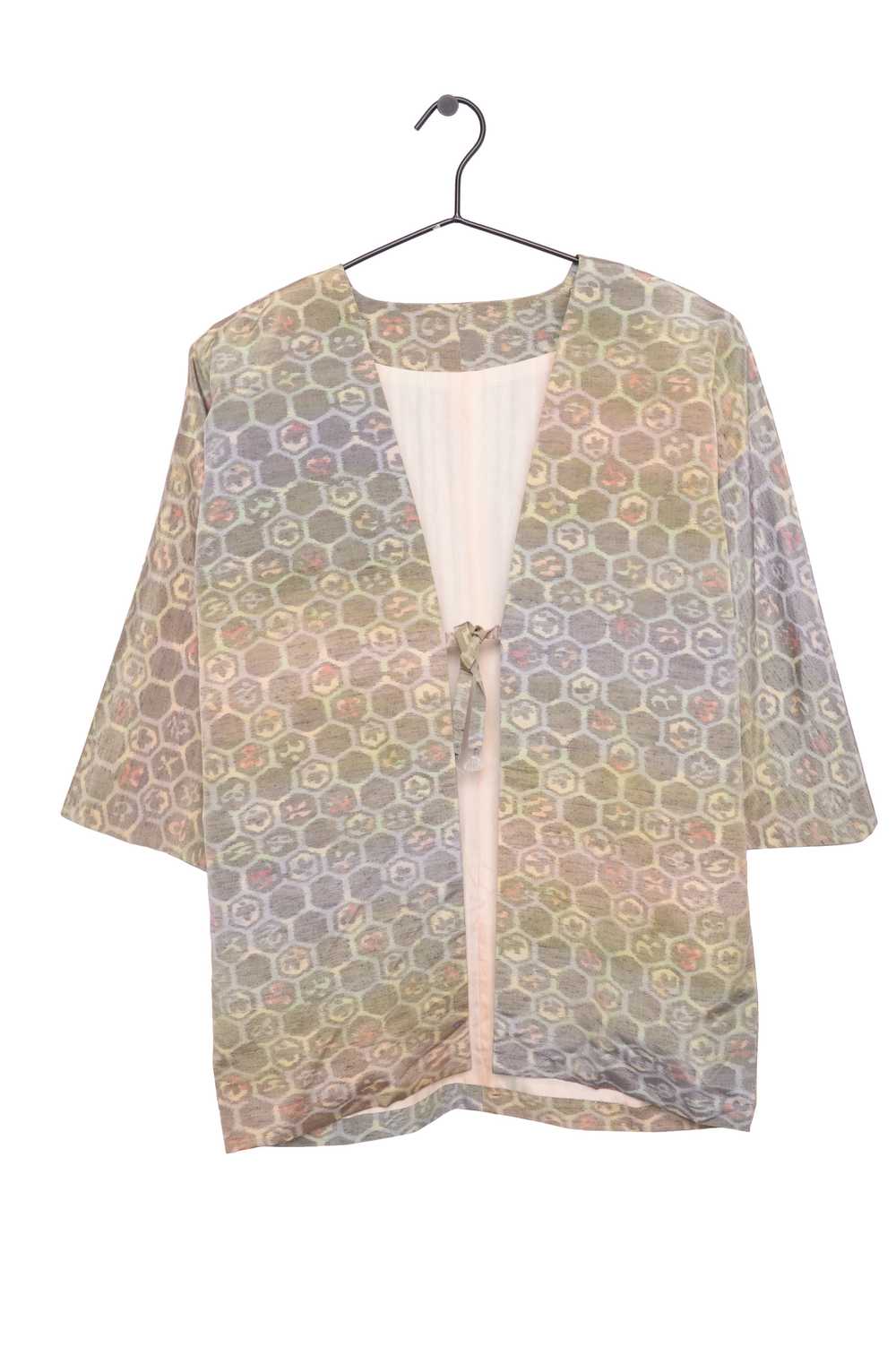 Green Geometric Kimono - Gem