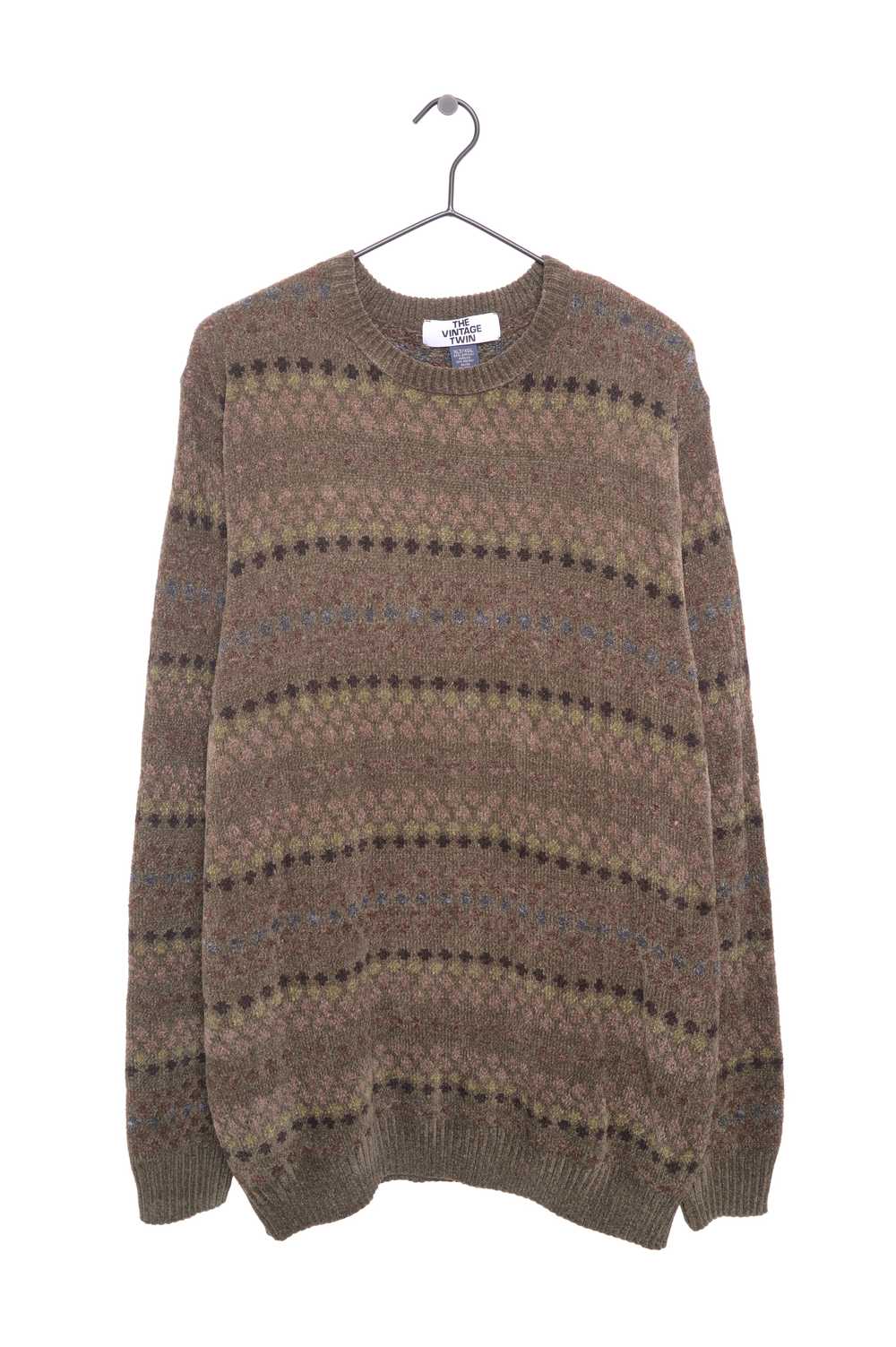 Chenille Geometric Sweater - image 1