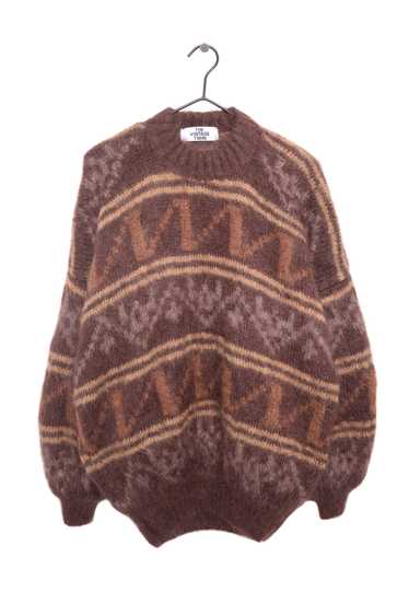 Brown Geometric Sweater