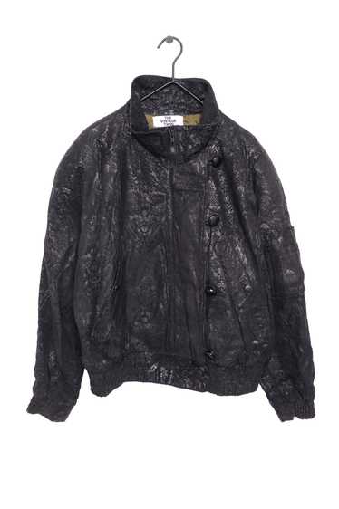 1980s Snakeskin Leather Jacket - image 1