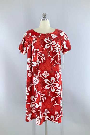 Vintage Red Hawaiian Dress