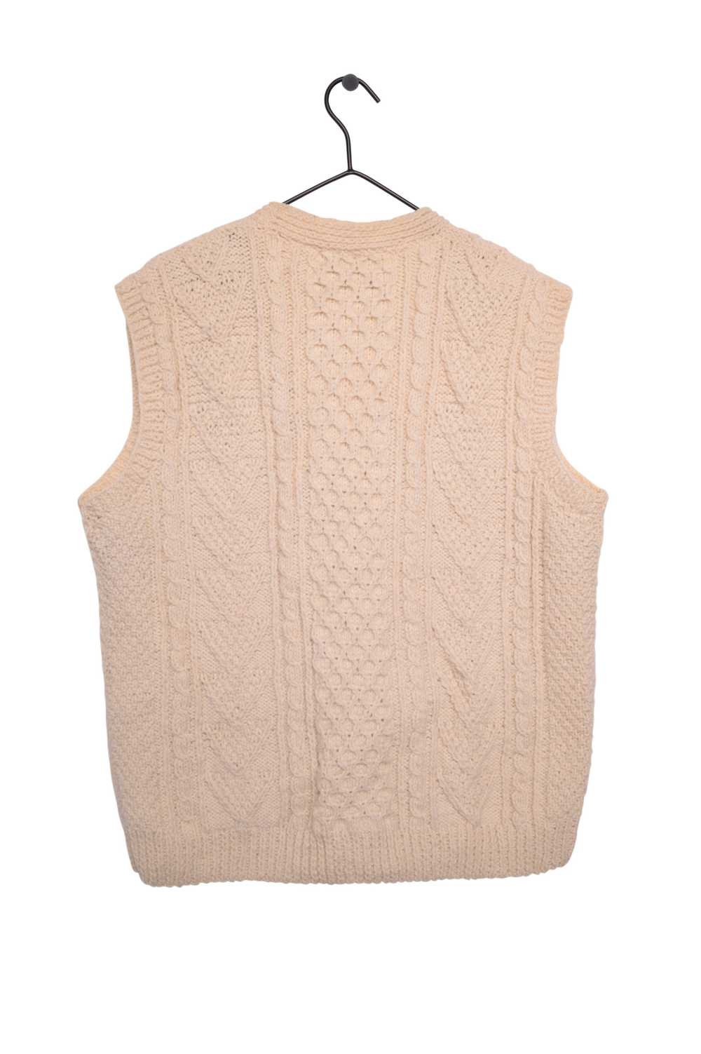 Irish Cable Knit Sweater Vest - image 3
