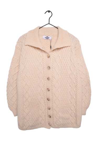 Irish Cable Knit Wool Cardigan - image 1