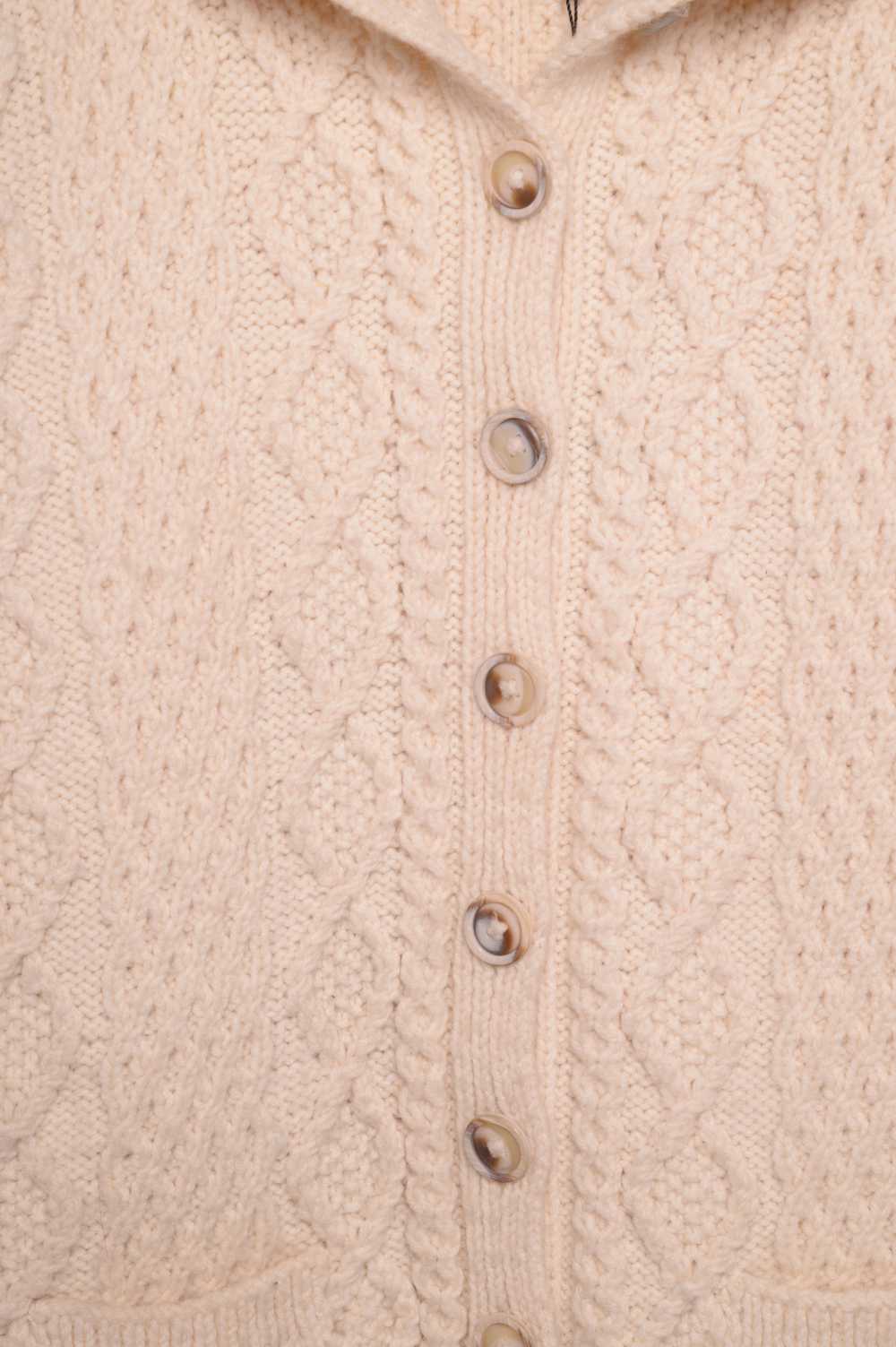 Irish Cable Knit Wool Cardigan - image 2