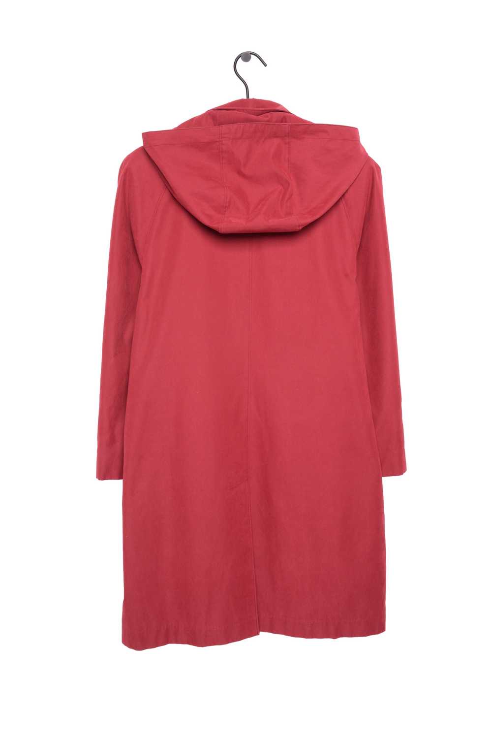 Red Hooded Trench Coat - image 2