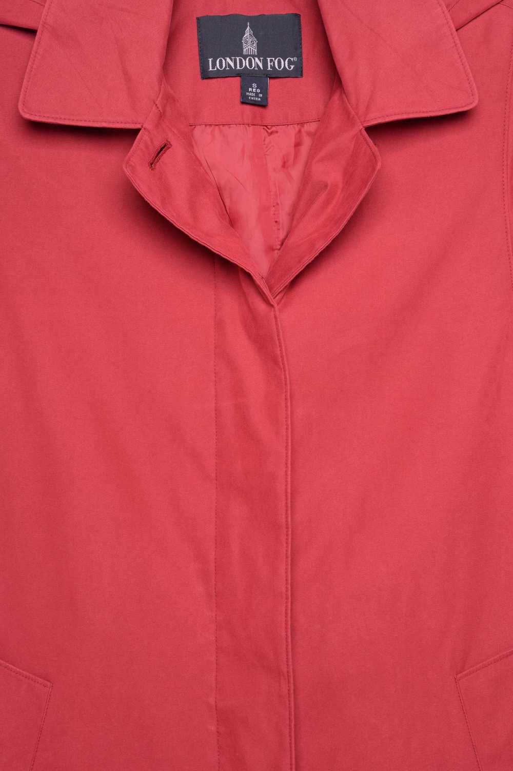 Red Hooded Trench Coat - image 3