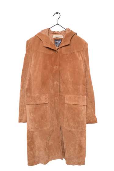 Hooded Suede Long Jacket