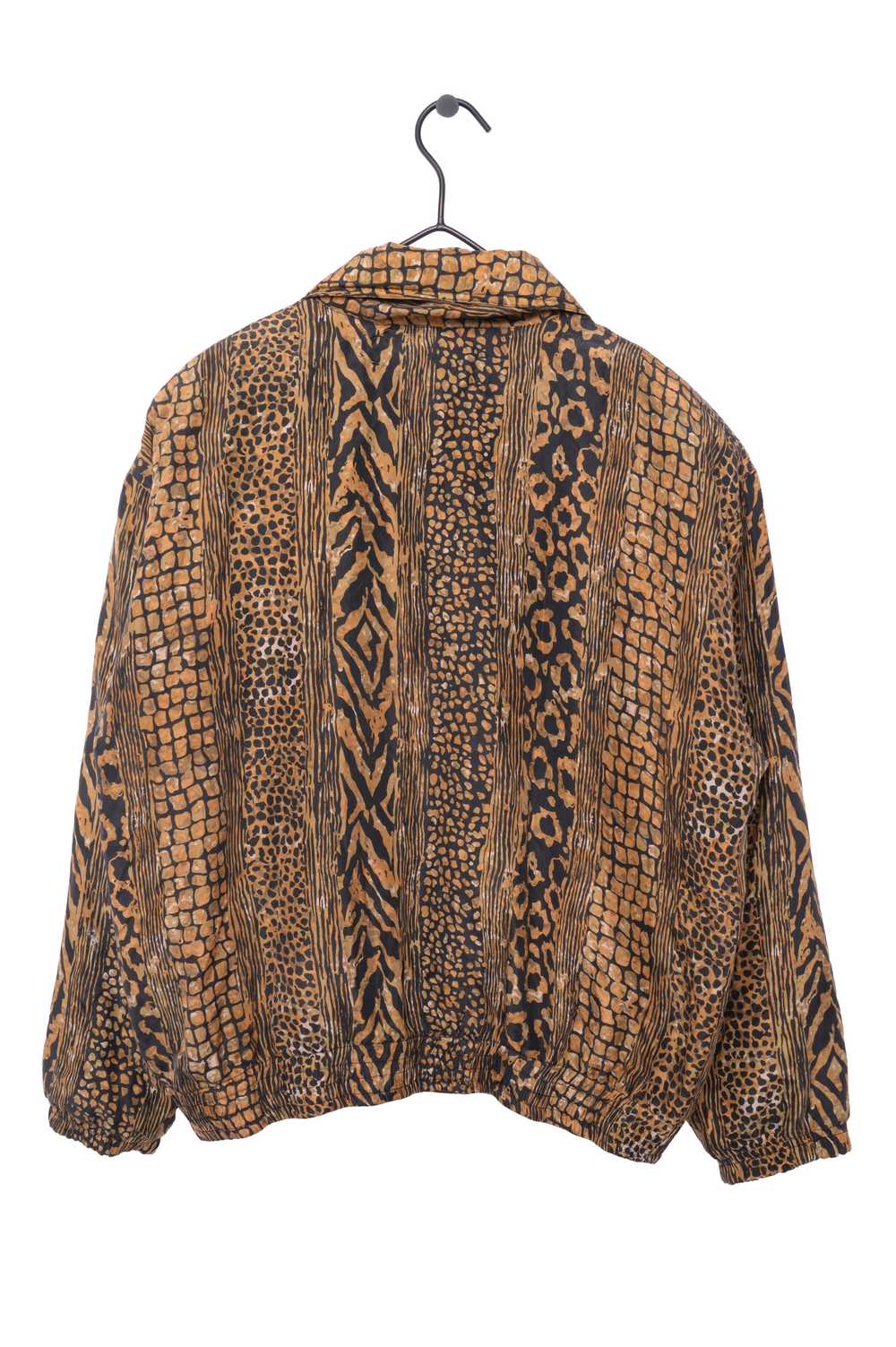 Silk Animal Print Windbreaker - image 3